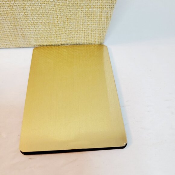 Vtg Pocket Compact Magnetic Close Gold Address Book Duck Geese Hunting Theme - Picture 4 of 4